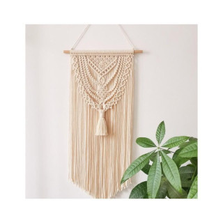 Visiaca ozdoba makramé na stenu