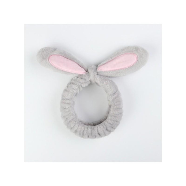 Sivá kozmetická čelenka s ušami