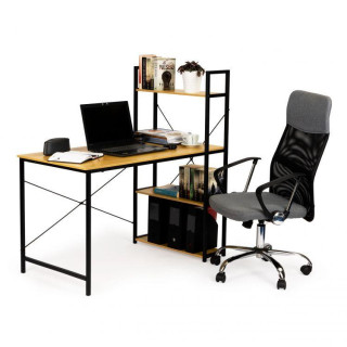 Kancelársky kovový stôl s regálom