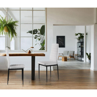 Sada 4 jedálenských stoličiek v bielej farbe