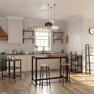 Sada 2 závesných políc v loftovom štýle