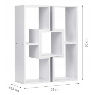 Modulový regál bielej farby