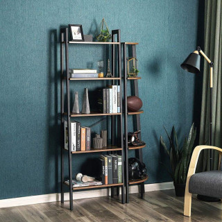 Policový regál v hnedej farbe