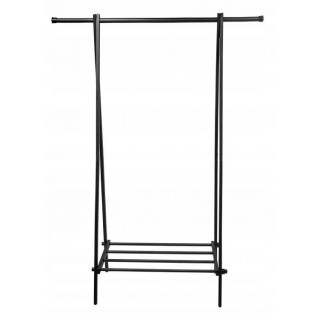 Čierny vešiak s policou na topánky