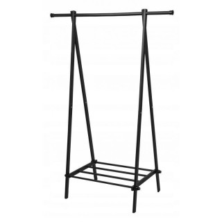 Čierny vešiak s policou na topánky