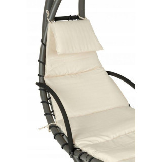 Závesné béžové ležadlo so strieškou