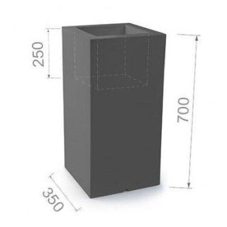 Vysoký kvetináč biely/sivý do záhrady