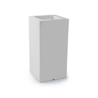 Vysoký kvetináč biely/sivý do záhrady