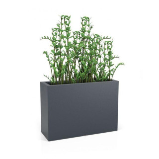 Pozdĺžny kvetináč biely/sivý do záhrady