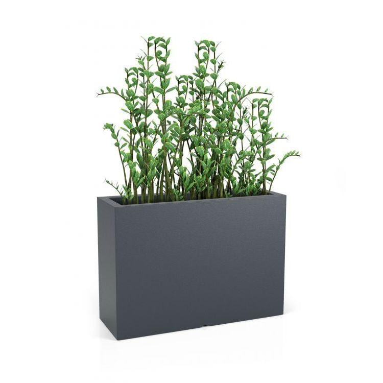 Pozdĺžny kvetináč biely/sivý do záhrady