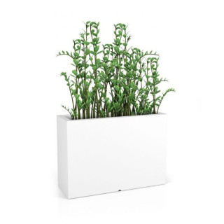 Pozdĺžny kvetináč biely/sivý do záhrady