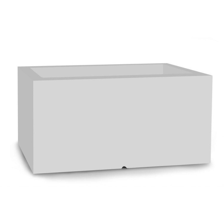 Kvetináč biely/sivý v tvare kvádra