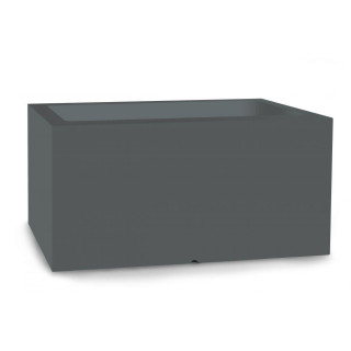 Kvetináč biely/sivý v tvare kvádra