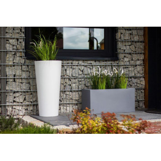 Vysoký okrúhly kvetináč s LED osvetlením