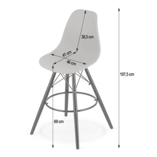 Vysoká bárová stolička v čiernej farbe