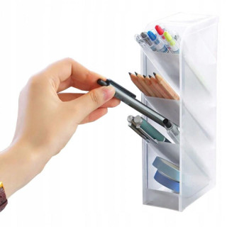 Biely plastový organizér na stôl