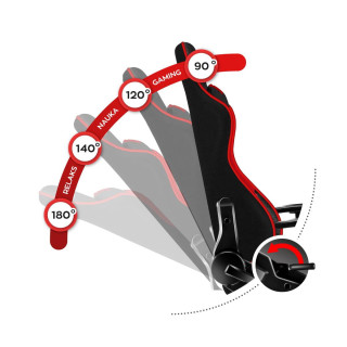 Červeno-čierne herné kreslo pre deti