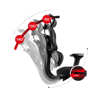 Ergonomické herné kreslo Huzaro v čiernej farbe