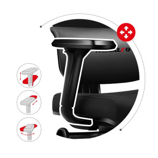 Ergonomické herné kreslo Huzaro v čiernej farbe