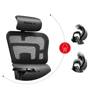 Ergonomické herné kreslo Huzaro v čiernej farbe