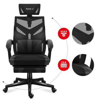 Čierne ergonomické herné kreslo Huzaro