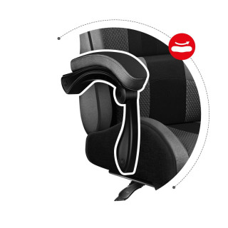 Sivo-čierne herné kreslo Huzaro