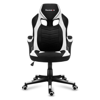 Čierno-biele herné kreslo Huzaro