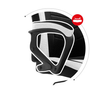 Čierno-biele herné kreslo Huzaro