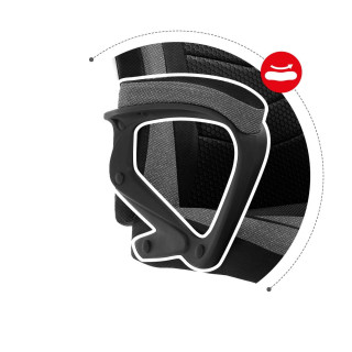 Čierno-sivé herné kreslo Huzaro