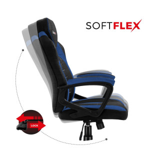 Herné kreslo Huzaro modro-čiernej farby