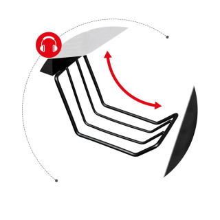 Čierno-biely rohový herný stôl Huzaro