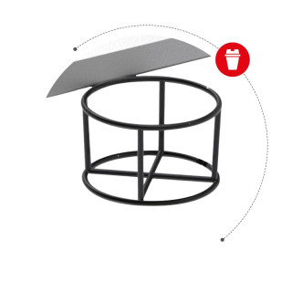 Čierno-biely rohový herný stôl Huzaro