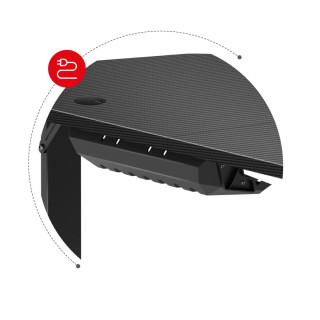 Herný stôl Huzaro v čiernej farbe