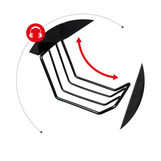 Herný stôl Huzaro v čierno-bielej farbe