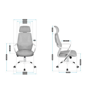 Kancelárske kreslo Mark Adler v sivej farbe