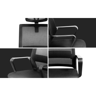 Čierne kancelárske kreslo Mark Adler