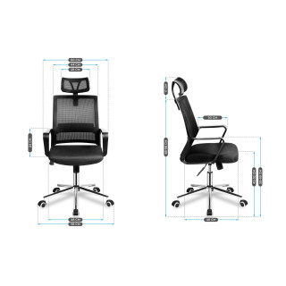 Čierne kancelárske kreslo Mark Adler