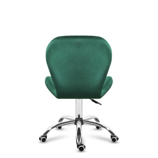 Zelené velúrové kreslo s prešívaním