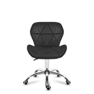 Velúrové kreslo s prešívaním v čiernej farbe