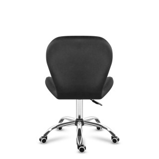 Velúrové kreslo s prešívaním v čiernej farbe