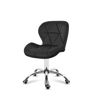 Velúrové kreslo s prešívaním v čiernej farbe