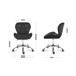 Velúrové kreslo s prešívaním v čiernej farbe