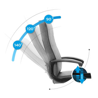 Sivé kancelárske kreslo Mark Adler