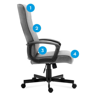 Sivé kancelárske kreslo Mark Adler