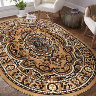 Abstraktný koberec so zeleným detailom