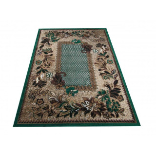 Nádherný koberec v zelenej farbe