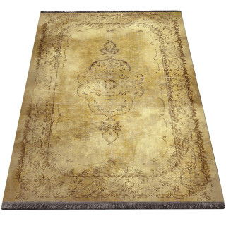 Vintage koberec zlatej farby