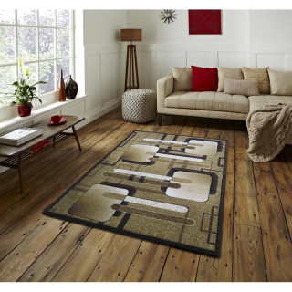 Moderný koberec v hnedej farbe