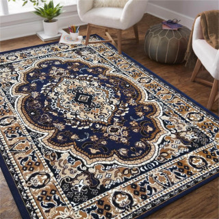 Hnedý koberec s moderným vzorom