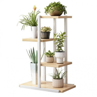 Biely regál na kvety